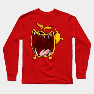 Cartoon happy Crazy dog illustration Long Sleeve T-Shirt